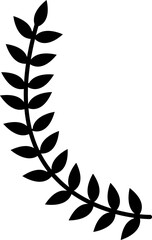 Wall Mural - circular laurel foliate icon