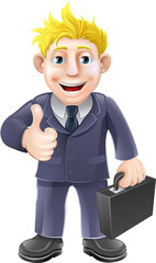 Sticker - Thumbs up businessman