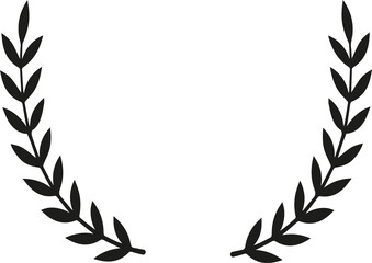 Wall Mural - circular laurel foliate icon