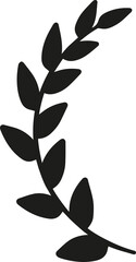 Wall Mural - circular laurel foliate icon
