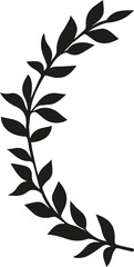 Wall Mural - circular laurel foliate icon