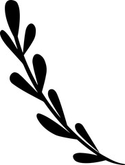 Wall Mural - circular laurel foliate icon