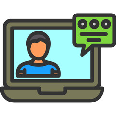 Canvas Print - Video Conference Icon