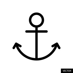 Poster - anchor vector icon in line style design for website design, app, ui, isolated on white background. e