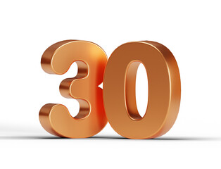Wall Mural - 30 3d text rendering png