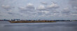 Panorama Blick vom Wasser auf Nordhavn mit Kräne
