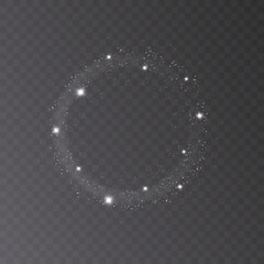 Poster - Light circle. Light effect around a bright blue line. Glowing shiny circle. PNG. eps vector