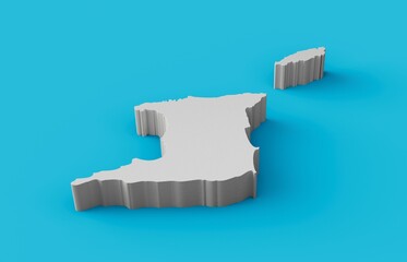 Sticker - 3D illustration of a map soil land geology cross-section