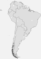  Capitals South America mute map