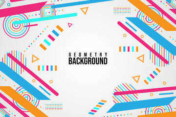 Sticker - Trend Geometry Abstract Background Template Design colorful Geometrical Background