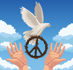 Wall Mural - peace day scene