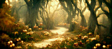 There Lie The Woods Of LothlorienThat Is The Fairest Digital Art Illustration Painting Hyper Realistic