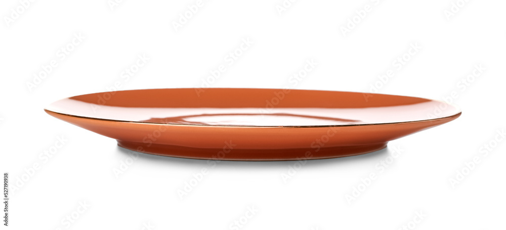 Empty ceramic plate isolated on white