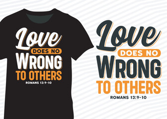 Poster - Love Does No Wrong To Others, Christian Bible Verse, Inspirational quote