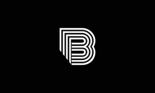  B ,BB Abstract Letters Logo Monogram 