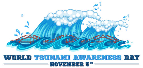 Canvas Print - World Tsunami Awareness Day Banner Design