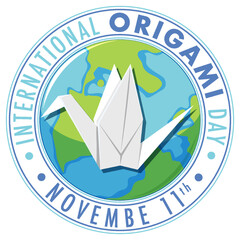 Sticker - International Origami Day Logo Design