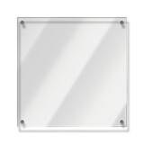 acrylic glass frame on transparent background