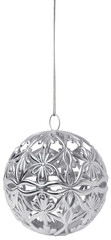 Wall Mural - shiny silver christmas filigrane decoration ball hanging