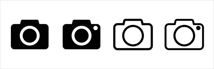 Wall Mural - Camera icon set. Photo camera icon. Vector illustration. Symbol. Sign