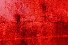 Scary Red Background, Spooky Bloody Wall Background. Walls With Blood Texture For Horror And Halloween Backgrounds.