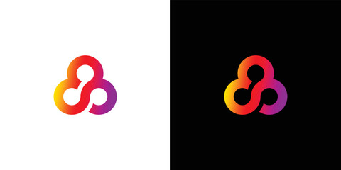 Modern and professional three circle logo design