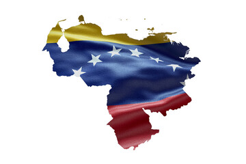 Wall Mural - Venezuela map outline icon. PNG alpha channel. Country with national flag