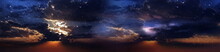  Blue Lilac Starry Sky  Dramatic Clouds  Sunset Star Fall Reflection On Sea With Planet Flares  Universe  Purple Nebula Banner