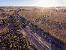 The Forrest Highway Cuts Through Farmland Near Mandurah