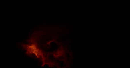 Wall Mural - 4k Timelapse Of Storm Clouds. Dramatic Clouds With Flashes And Thunder In Dark Orange-red Sky. Concept Of Bad Weather. Bright Orange-red Outbursts In Storm Clouds. Sky Natural Background. Cumulonimbus