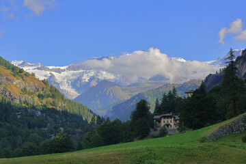 Wall Mural - casa di montagna a gressoney in italia, mountain house of gressoney in italy 