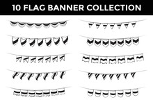 Flag Banner Hand Drawn Collection