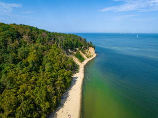 Wall Mural - Gdynia. Aerial View of Pier and Cliff in Gdynia Orłowo at Summer time, Gdynia, Poland. Europe. 