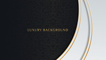 Elegant Luxury Black White Background With Diagonal Gold Lines Element And Glitter
