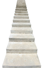 Poster - old stone staircase isolated on white