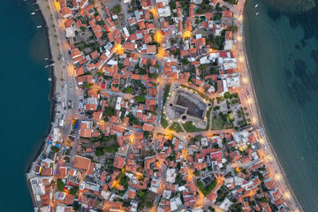 Wall Mural - North Aegean shorelines aerial photography. Dikili Candarli Izmir Turkey.