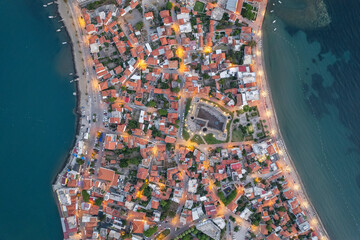 Wall Mural - North Aegean shorelines aerial photography. Dikili Candarli Izmir Turkey.