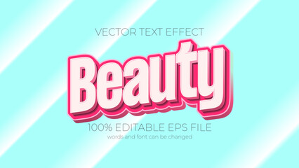 Poster - editable beauty text effect style, EPS editable text effect