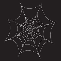 cobweb on black background, vector