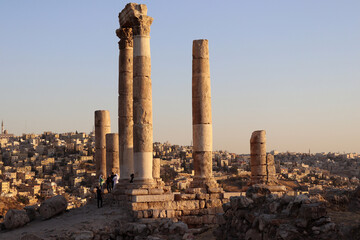 Wall Mural - Amman, Jordan 2022 : Temple of Hercules in Amman Citadel Hill