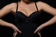 © Adam Radosavljevic - Seductive and provocative pose of young woman dresed in black lingerie clothing