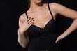 © Adam Radosavljevic - Seductive and provocative pose of young woman dresed in black lingerie clothing
