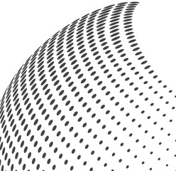 Poster - dot pattern form. abstract shape. halftone wave