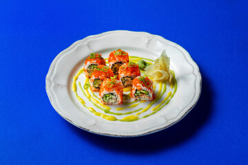 Wall Mural - Tobiko roll with eel