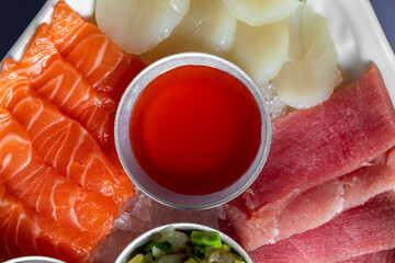 Wall Mural - Assorted sashimi