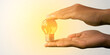 © K2Kstock - Glowing light bulb in human hand with creative concept of innovation thinking, inspiration success with energy saving
