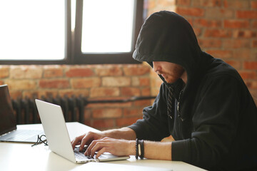 Hacker in front of his computer