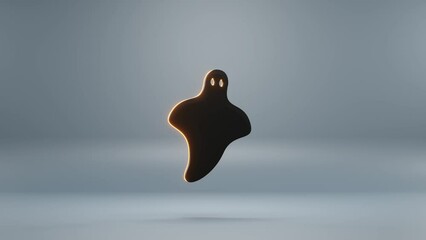 Poster - Spooky Halloween Ghost Animation: 3D Loop Illustration