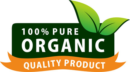 Sticker - 100 percent organic label sticker badge png