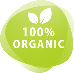 Sticker - 100 percent organic label sticker badge png